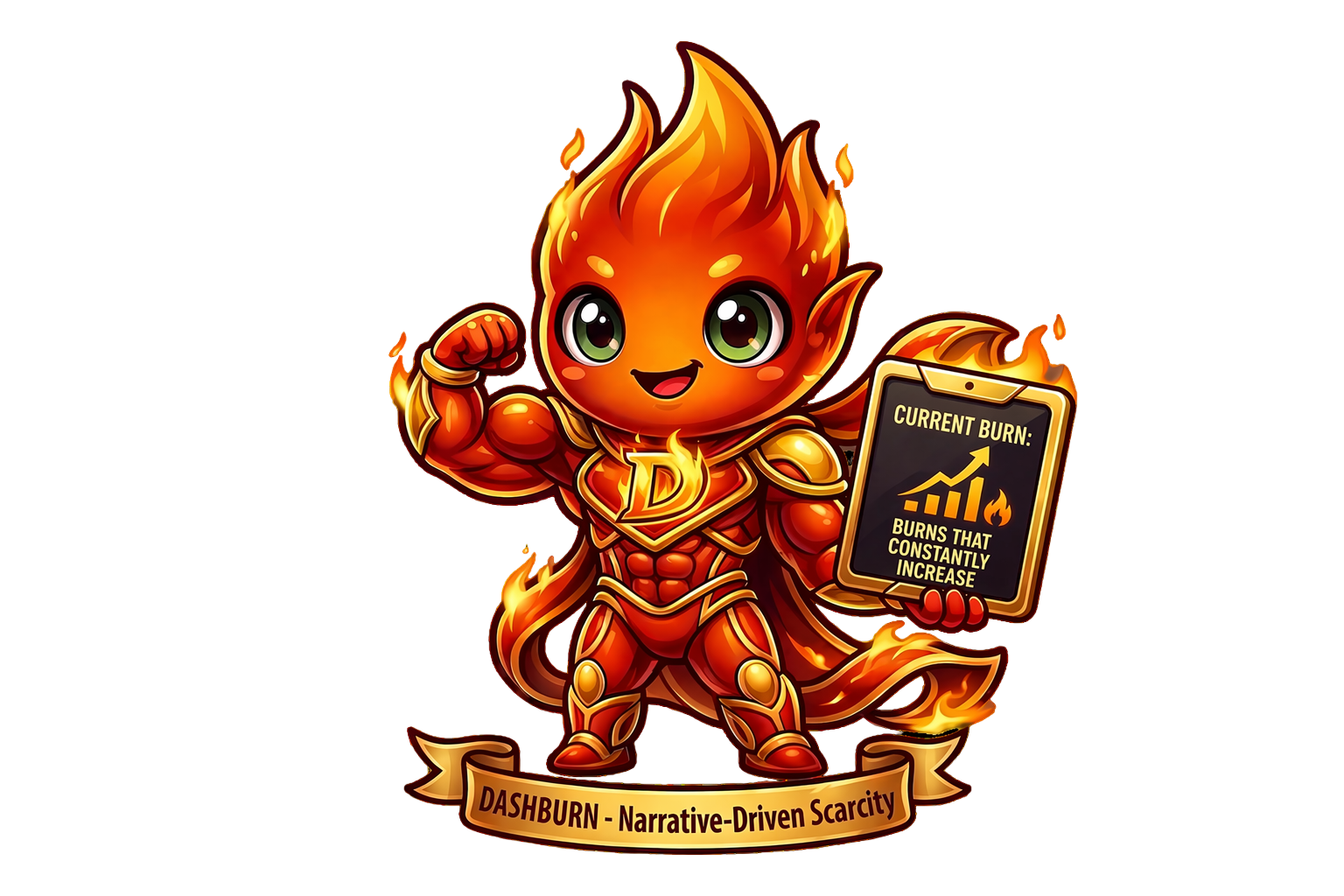 DashBurn artwork showing burns that increase